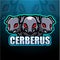 Cerberus mascot esport logo design