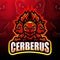 Cerberus mascot esport logo design