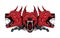 Cerberus. Vector illustration of a multi-headed dog, guarding the gates of the underworld of shadows, preventing the souls of the