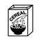 Cereal box and bowl