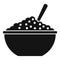 Cereal breakfast icon simple vector. Food meal