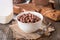 Cereal chocolate balls in bowl