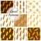 Cereal grain seamless patterns set