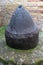 Cereal mill stones of the ancient city in Herculaneum archaeological park, Naples, Italy.