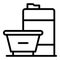 Cereal morning pack icon outline vector. Milk box