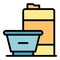 Cereal morning pack icon vector flat