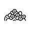cereal pile line icon vector illustration