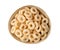 Cereal Rings Isolated, Breakfast Rice Loops, Corn Cereals Snack