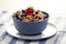 Cereals with berries in a bowl