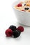 Cereals blackberries raspberries and milk 03