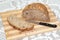 CEREALS BREAD KITCHEN KNIFE WOODEN BOARD