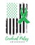 Cerebral Palsy Awareness, Green Ribbon, American Distressed Flag vector