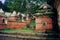 Ceremonial bhuddist cremation graveyard