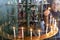 Ceremonial Candle Lighting at the Senso - Ji Temple, Tokyo, Japan