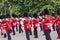 Ceremonial changing of the London guards in front of the Buckingham Palace, United Kingdom