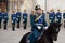 The ceremony of divorce of horse and foot guards of the Presidential Regiment on the Cathedral Square of the Moscow Kremlin