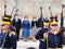 The ceremony at the Equestrian statue o f King Carol I in Bucharest on the occasion of the Royal Day