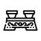 ceremony tea drink table line icon vector illustration