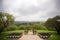 ceremony venue, with view of rolling hills and towering trees