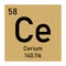 Cerium chemical symbol