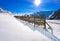 Cerler wooden snow fence in Pyrenees