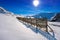 Cerler wooden snow fence in Pyrenees