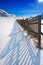 Cerler wooden snow fence in Pyrenees