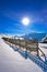 Cerler wooden snow fence in Pyrenees