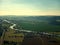 Cernosice drone aerial flight vltava river farms train