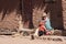 CERRILLOS - BOLIVIA, AUGUST 10, 2017: Unidentified woman in Cerrillos village on Bolivian Altiplano