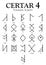 CERTAR Alphabet 4 - Tolkien Script on white background