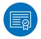 Certificate award paper button vector icon