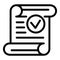 Certificate business paper icon, outline style