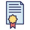 Certificate, certification isolated Vector Icon which can easily modify or edit
