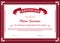 Certificate of completion red template