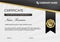 Certificate / Diploma Award Template, Black Gray