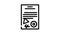 certificate document line icon animation