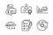 Certificate, Financial diagram and Survey checklist icons set. Vector