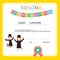 Certificate of kids diploma, preschool,kindergarten template