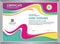 Certificate with stylish colorful wave design