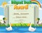 Certificate template for diligent award with ducks in the pond