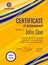 Certificate template diploma vector layout