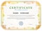Certificate template with guilloche elements