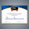 Certificate template luxury award. Vector business diploma with seal stamp. Gift coupon or success achievement