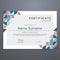 Certificate template with modern geometric abstract design, can be used for appreciation, diploma, award, attendance