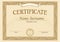 Certificate template vintage vector design