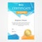 Certificate Vertical Template. Vector