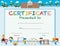 Certification template with kids at playground