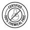 `certified 100% chemical free` vector stamp