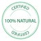 Certified 100% natural stamp